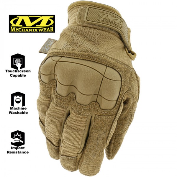 Тактические перчатки с защитой суставов MECHANIX M-Pact 3 Coyote