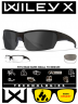 Баллистические очки для тактической стрельбы Wiley X Saint Matte Black (Clear-Grey)