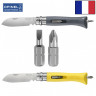 Нож с отверткой Opinel 9VRI DIY Yellow (Bricolage)